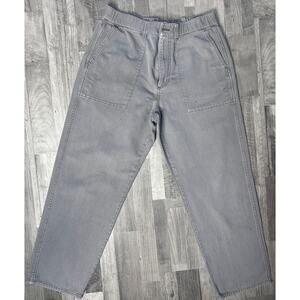 Madewell Utility Pants Womens M Gray Straight Leg Carpenter Casual Minimalist
